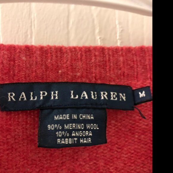 Ralph Lauren Merino Wool Rabbit Hair Sweater Sz M - Picture 3 of 4